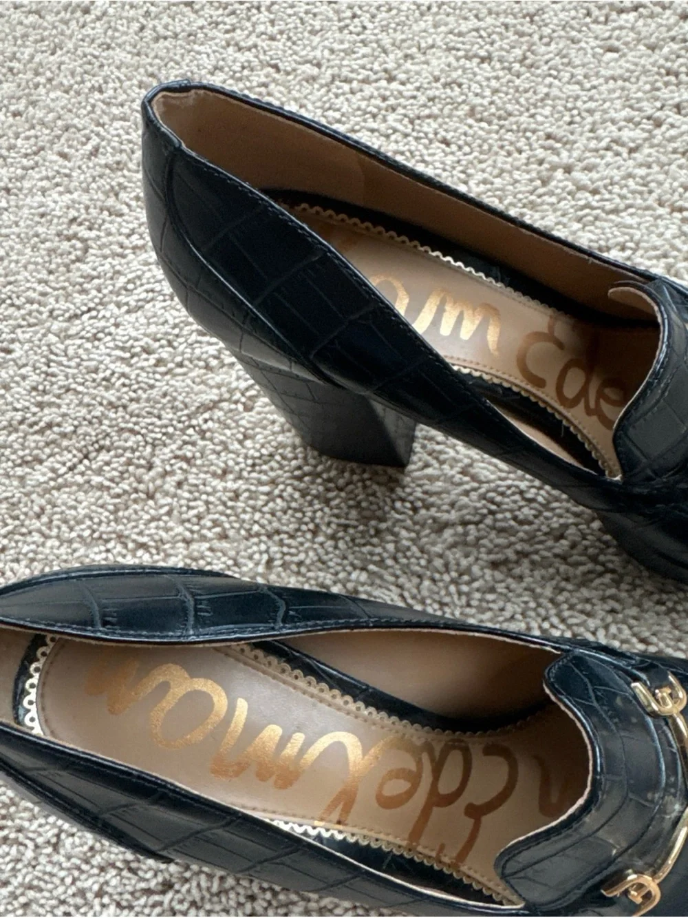 Sam Edelman Black Aretha Platform Loafer Pumps Boho Chic Women’s Size 8.5